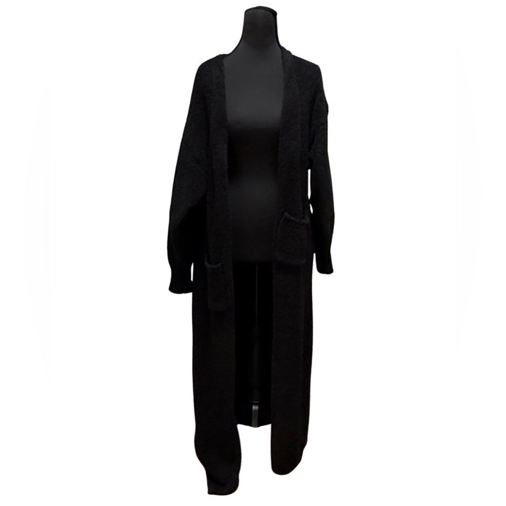 Fashion Nova Black Cozy Long Cardigan